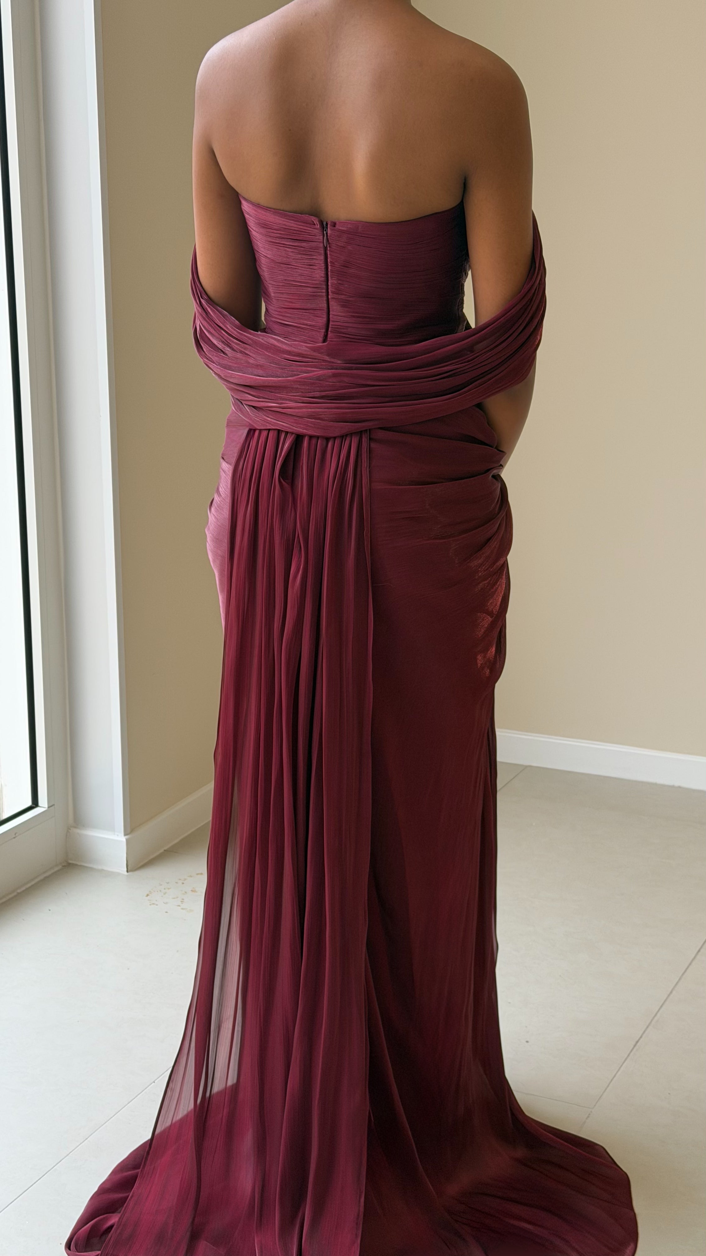 The Erell Dress - Bordeaux