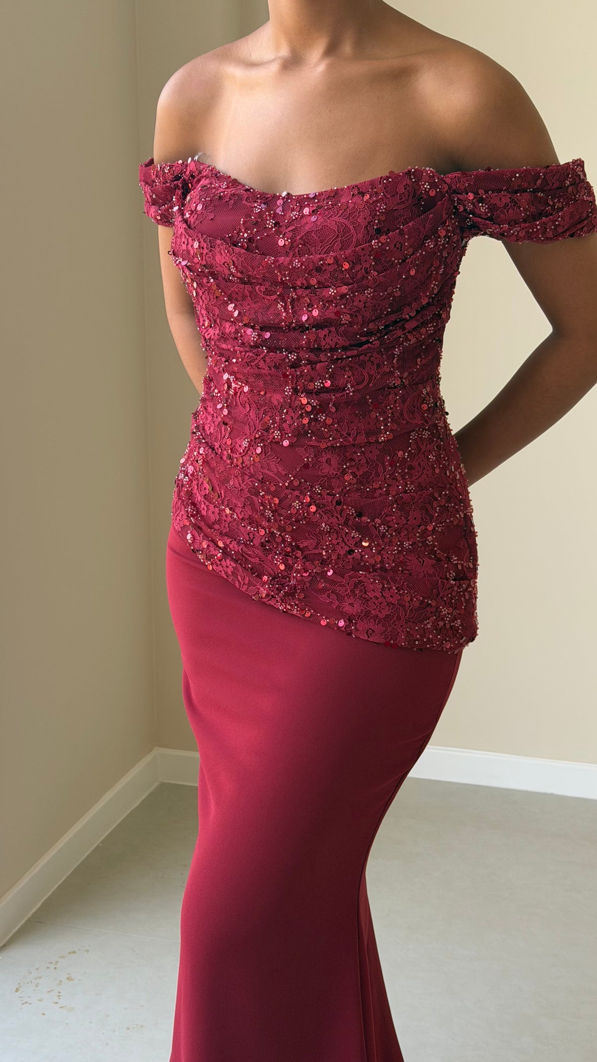 The Ilady Dress - Bordeaux