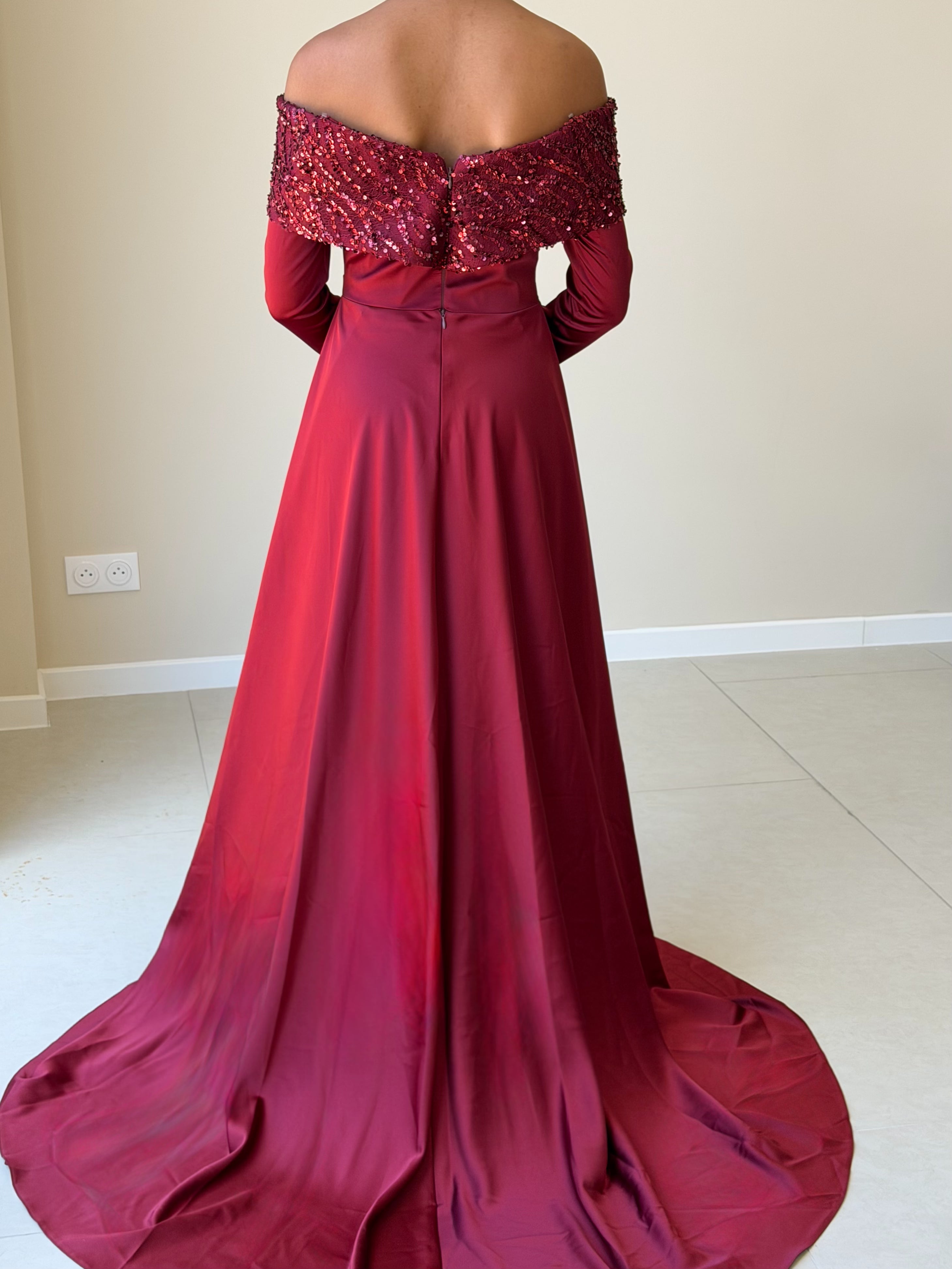 The Liana Dress - Bordeaux