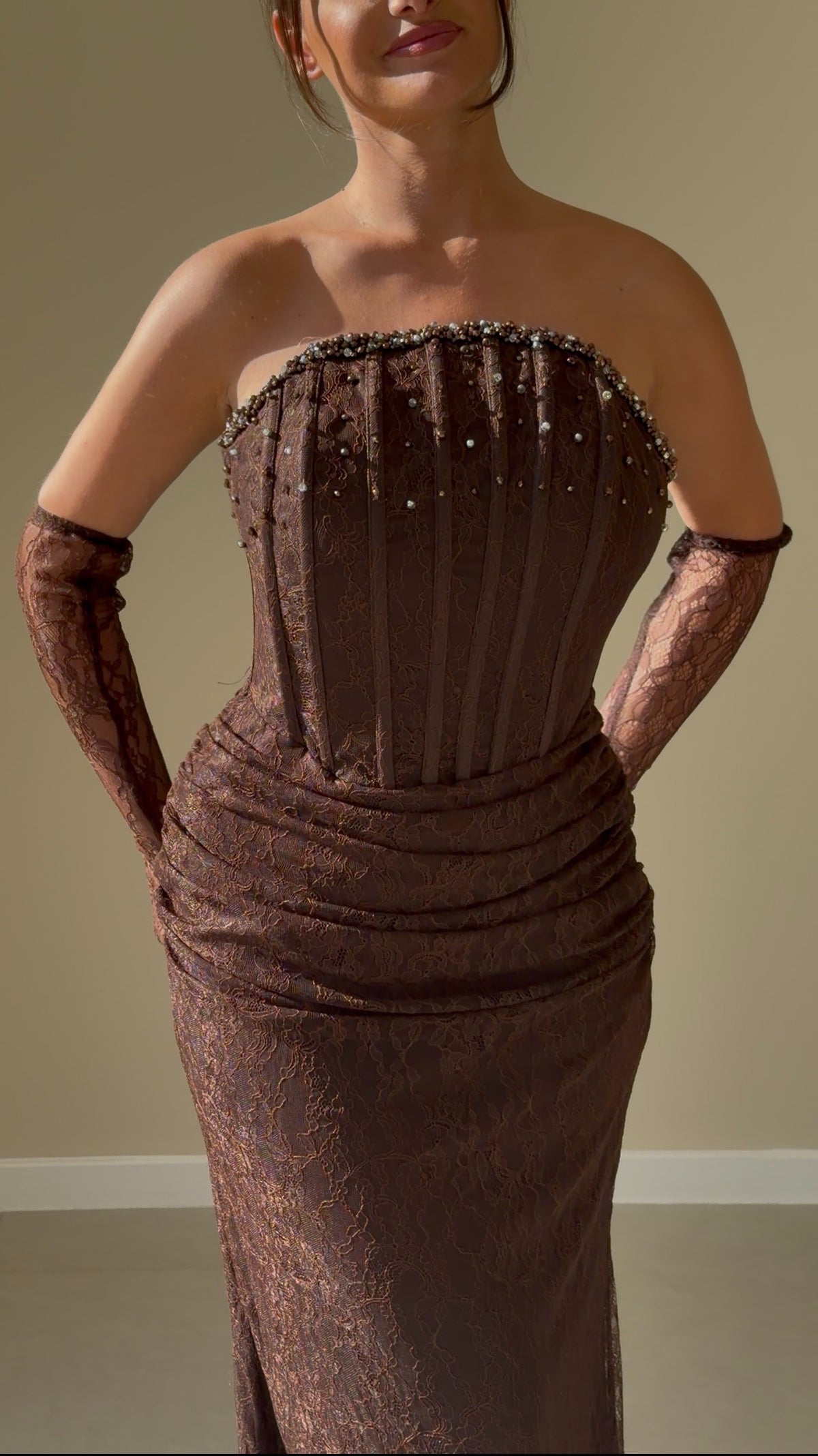 The Nadia Dress - Marron