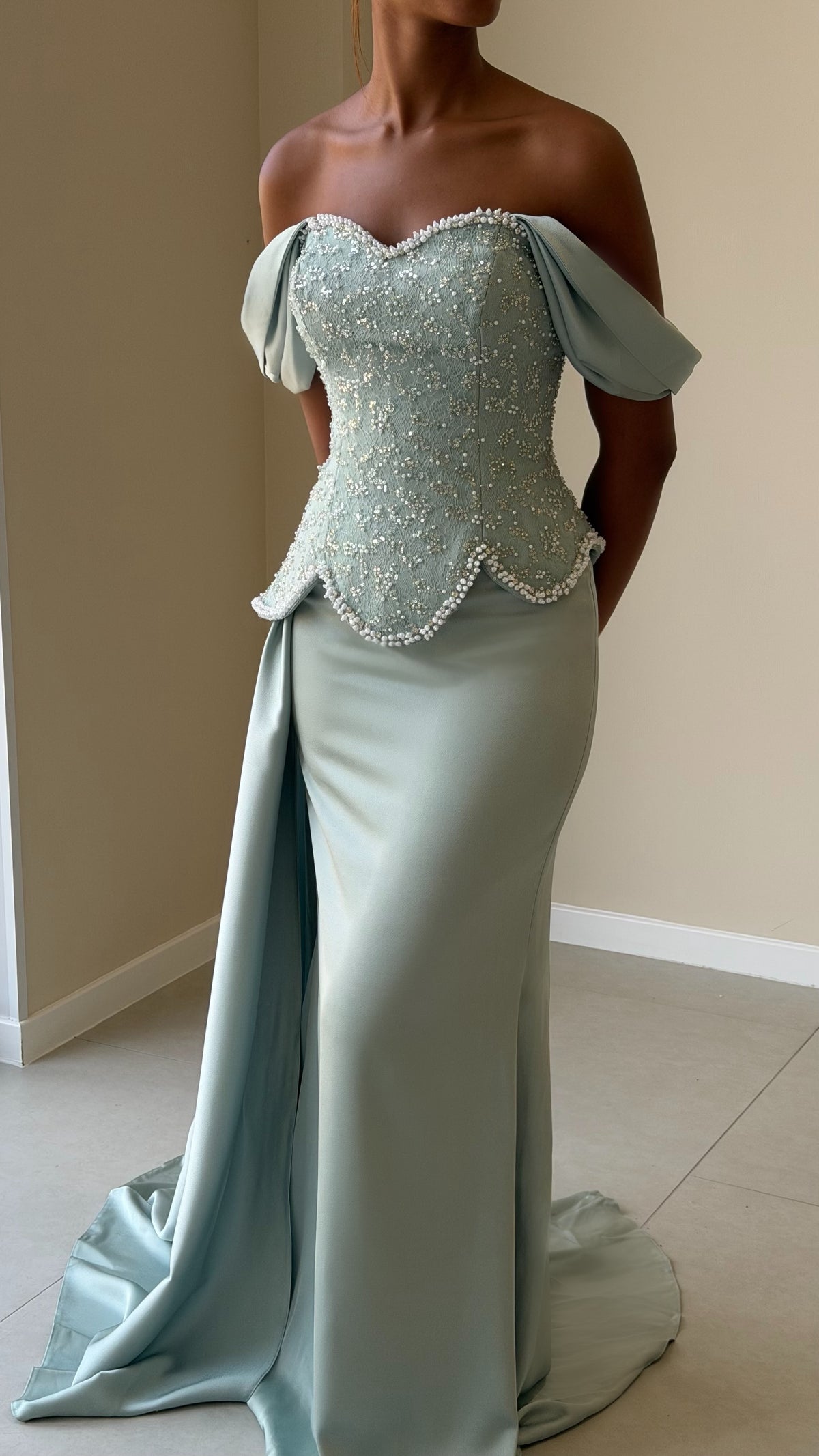 The Naïa Dress - Bleu céladon