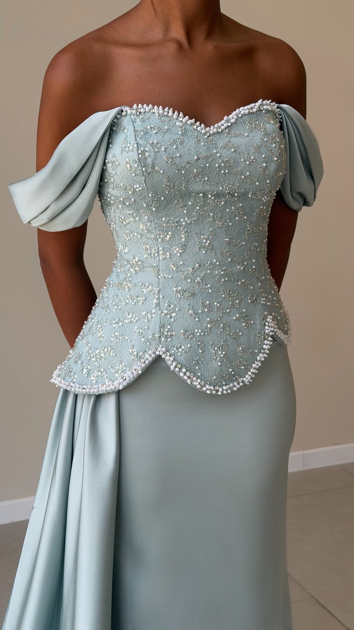 The Naïa Dress - Bleu céladon