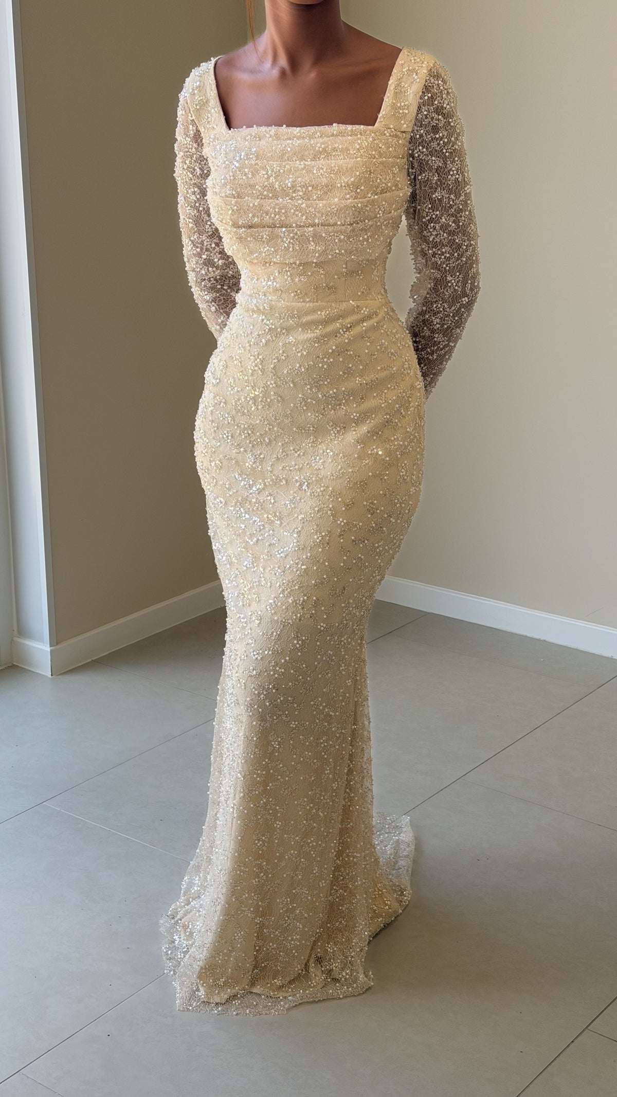 The Pia Dress - Beige