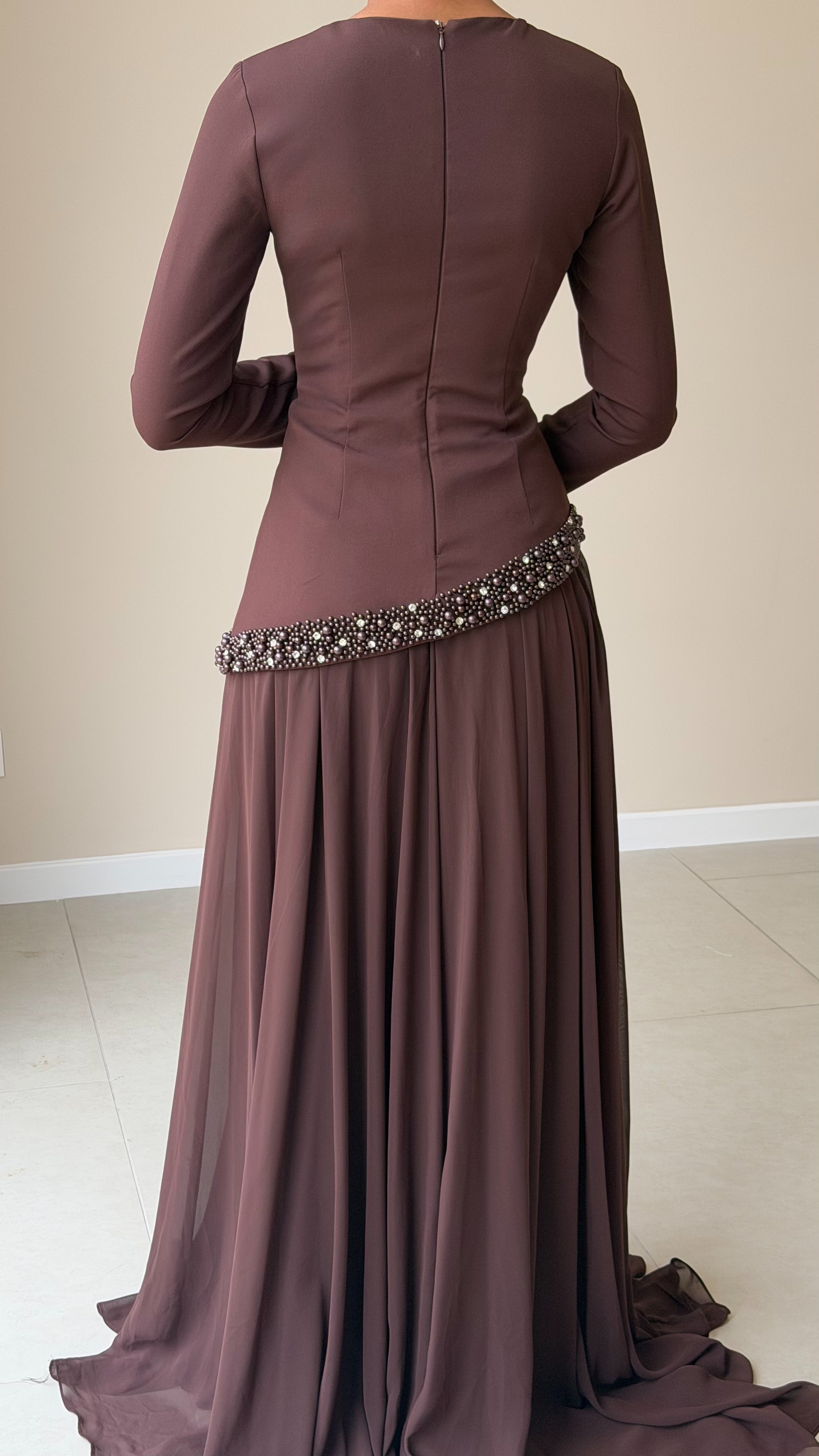 The Celeste Dress - Marron