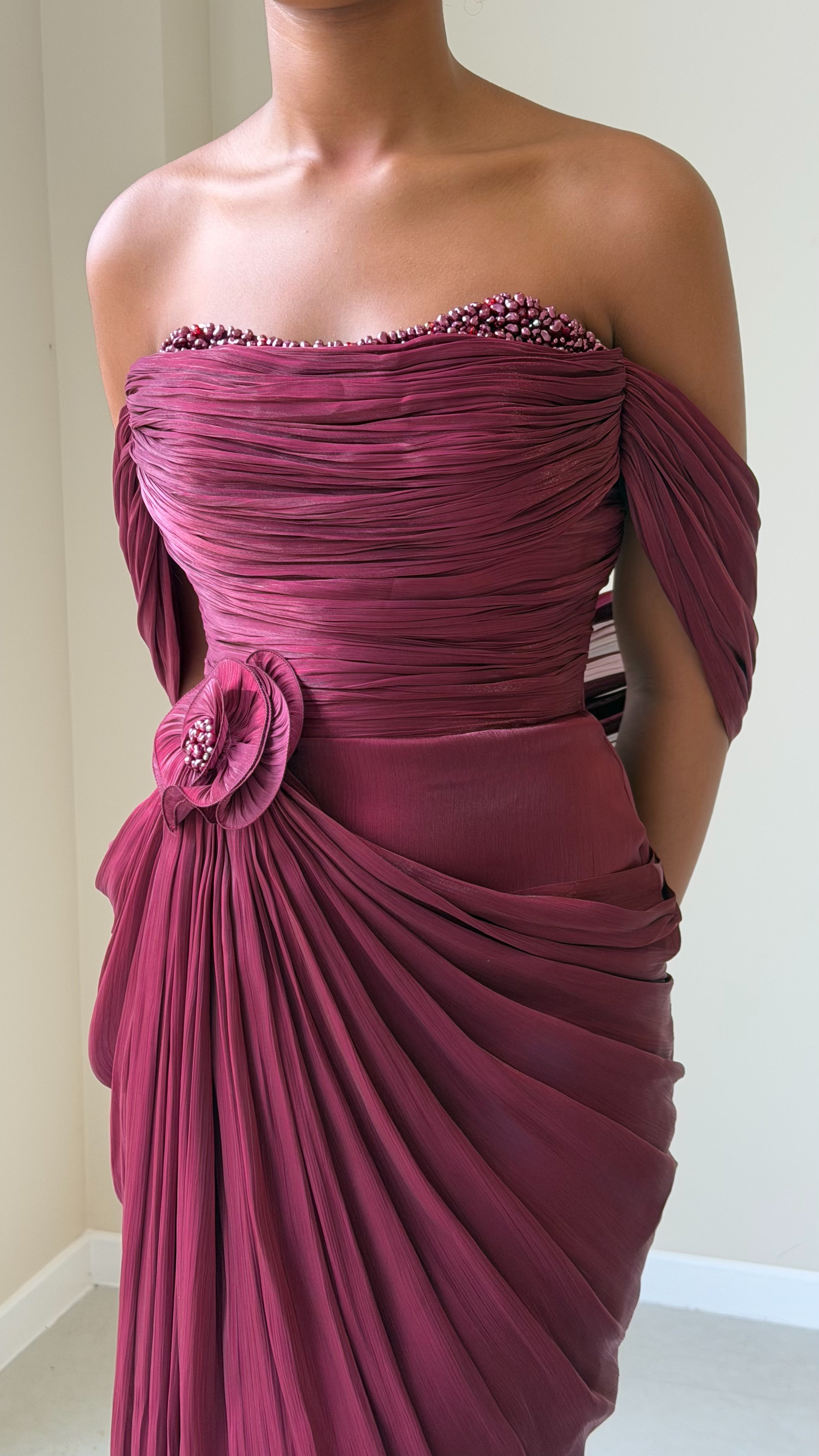 The Erell Dress - Bordeaux