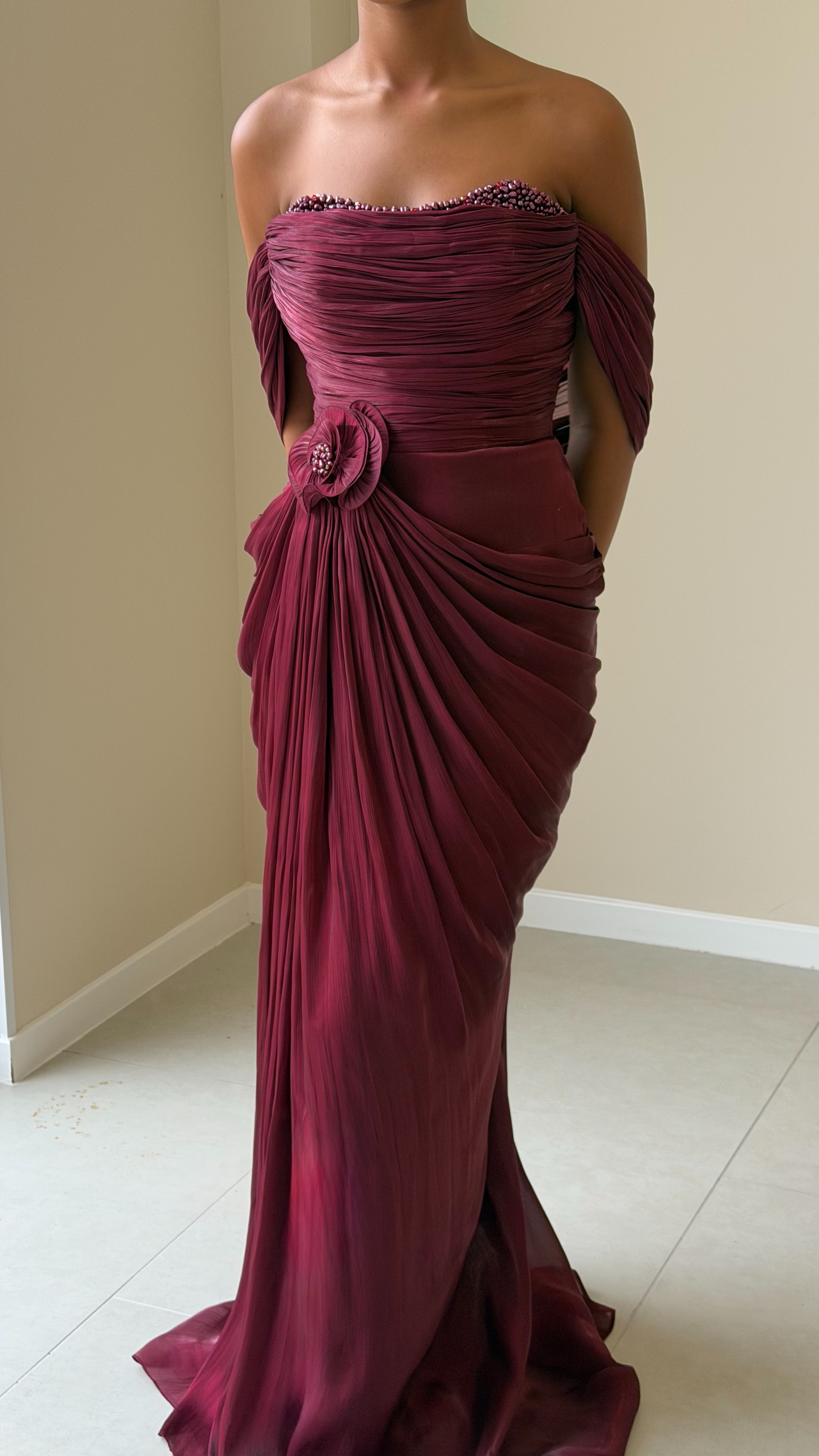 The Erell Dress - Bordeaux