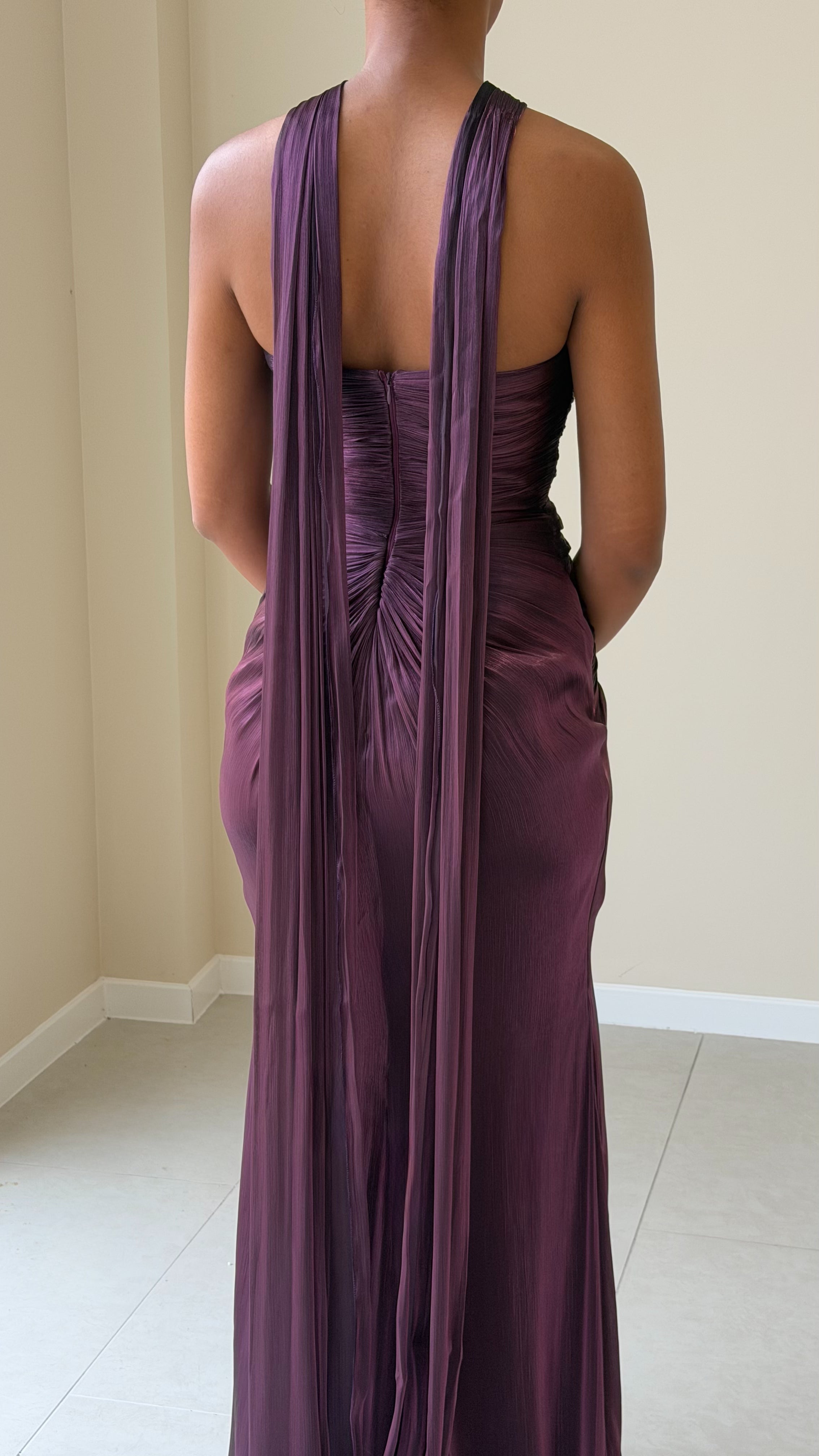The Uzma Dress - Prune nacré