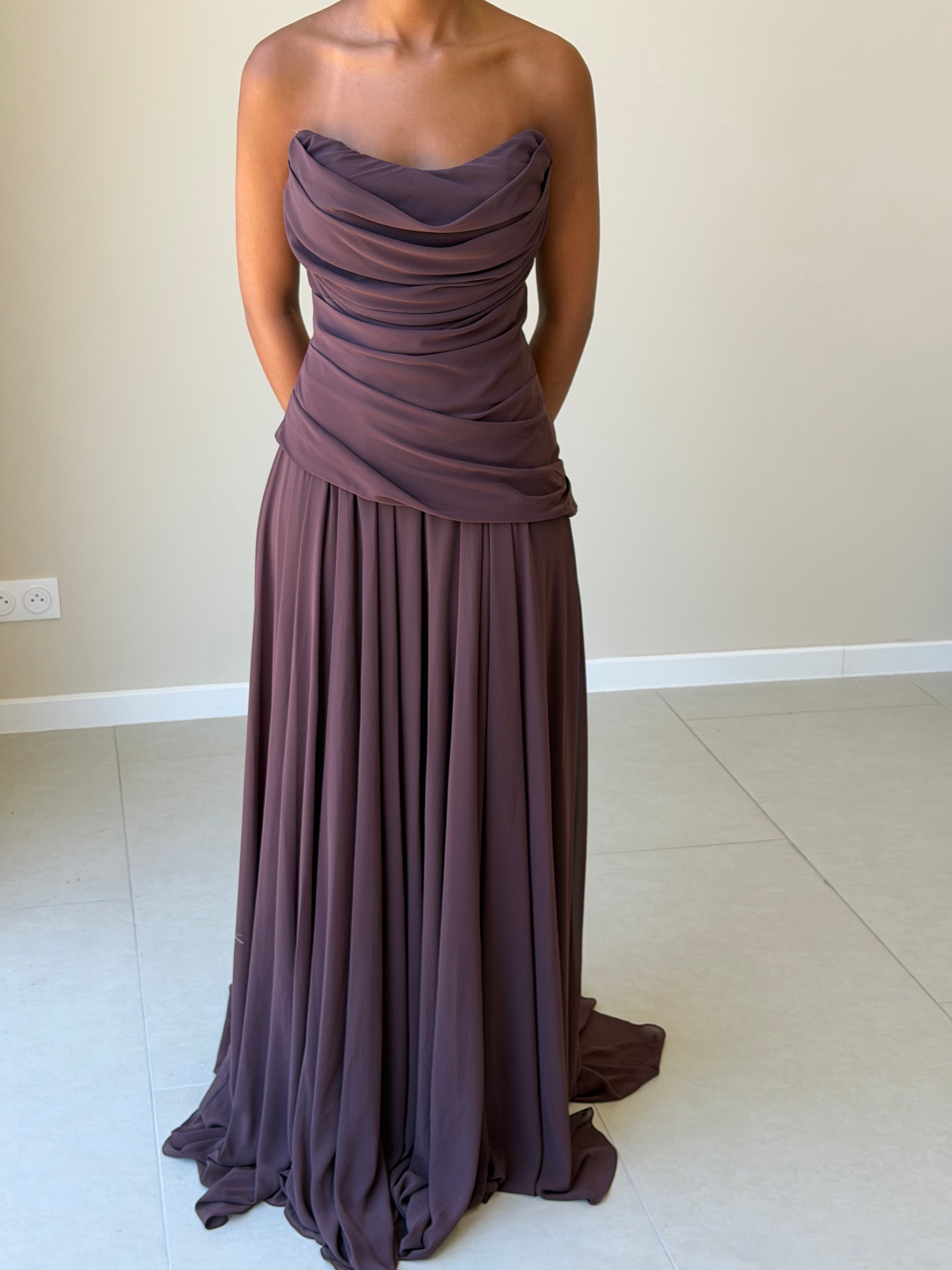The Manel Dress - Marron