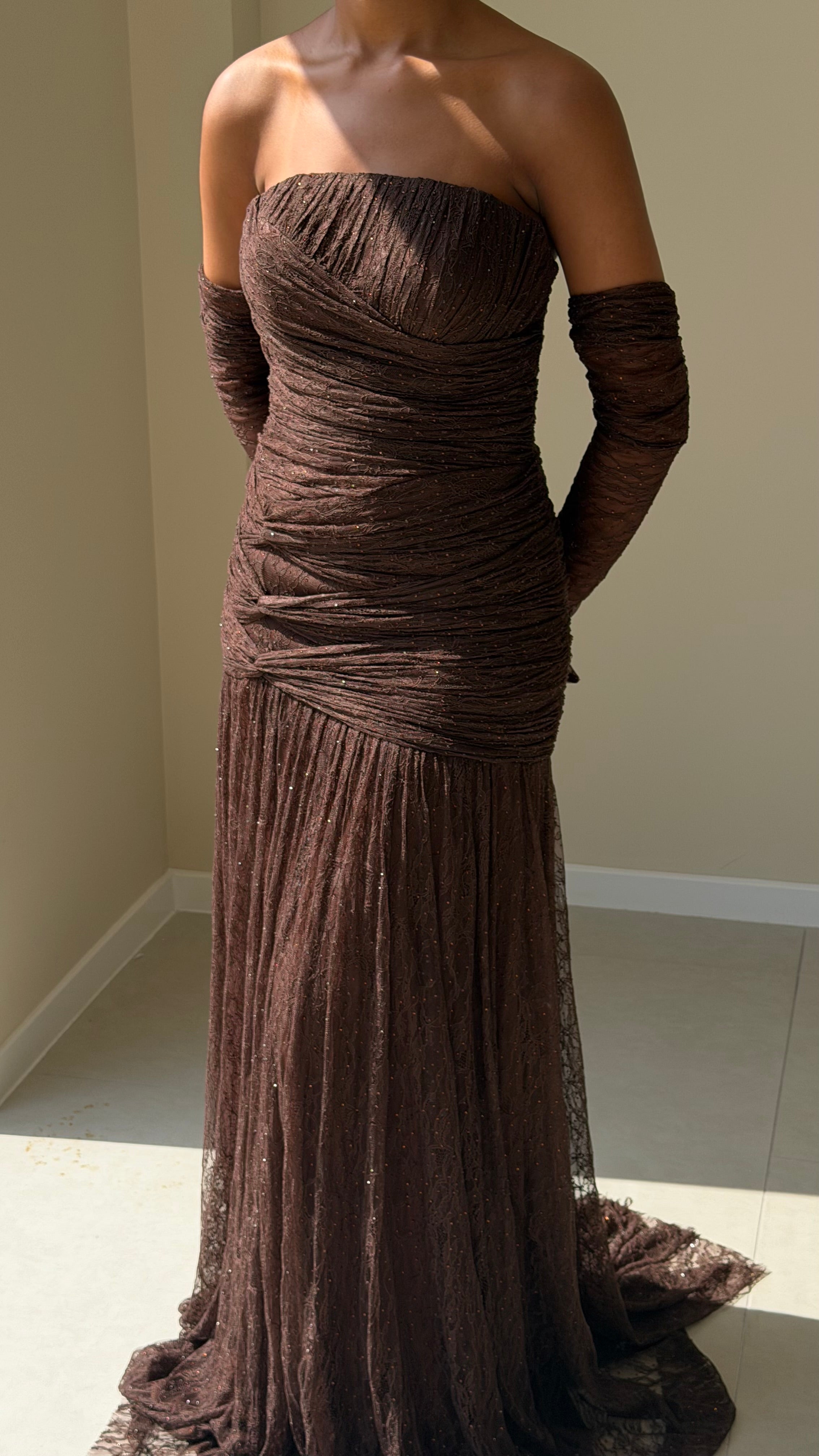 The Rosa Dress - Marron