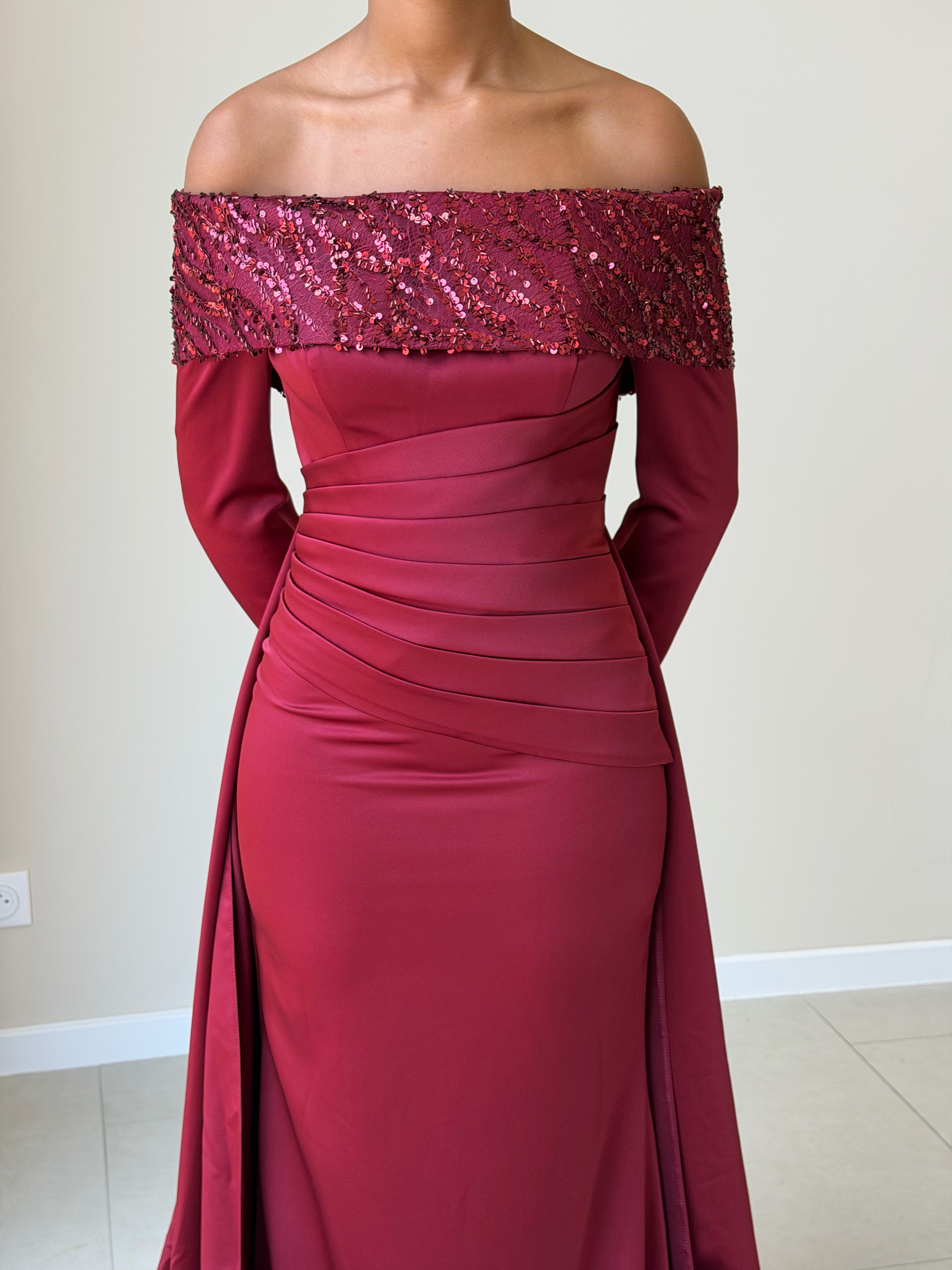 The Liana Dress - Bordeaux