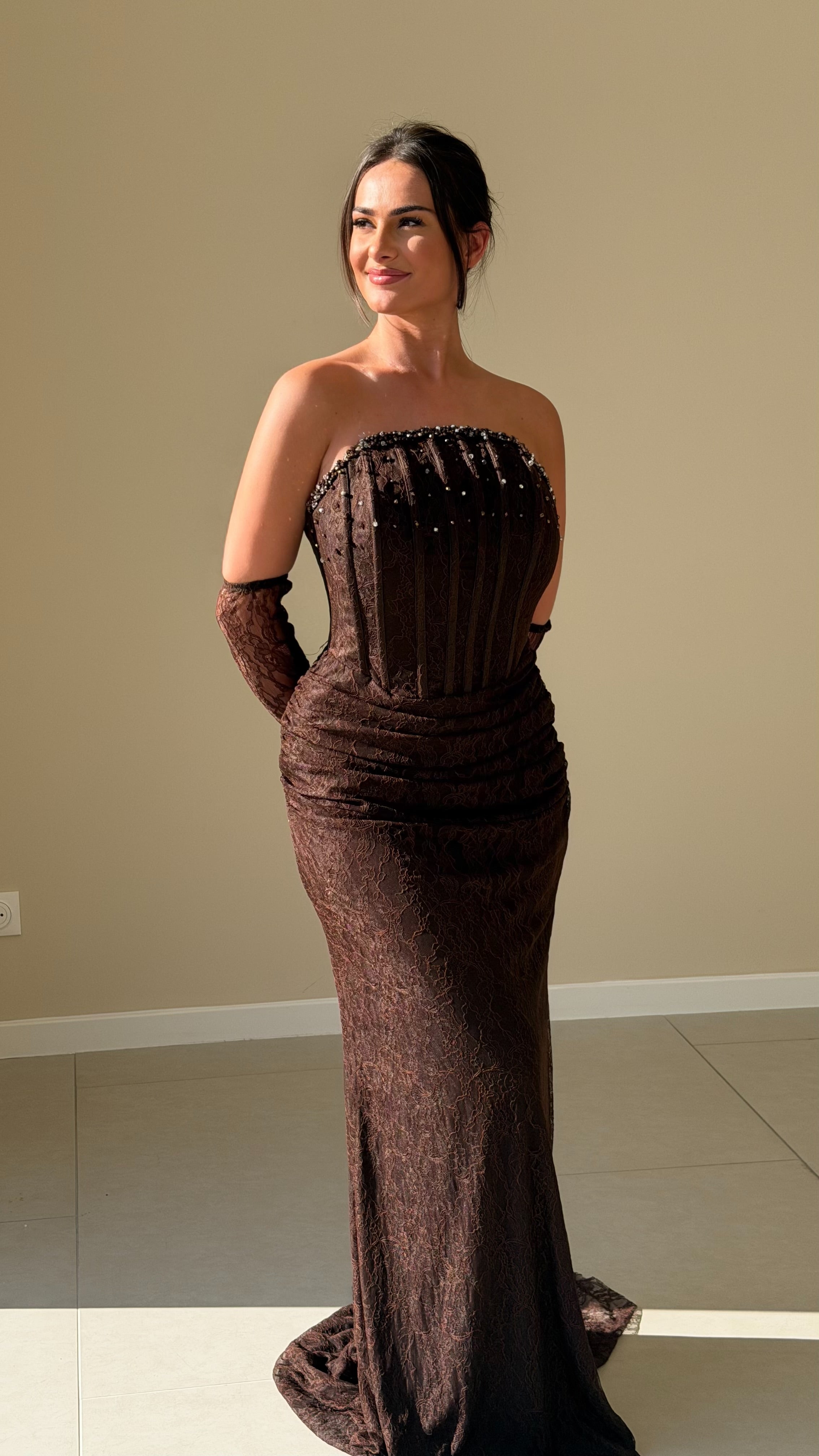 The Nadia Dress - Marron