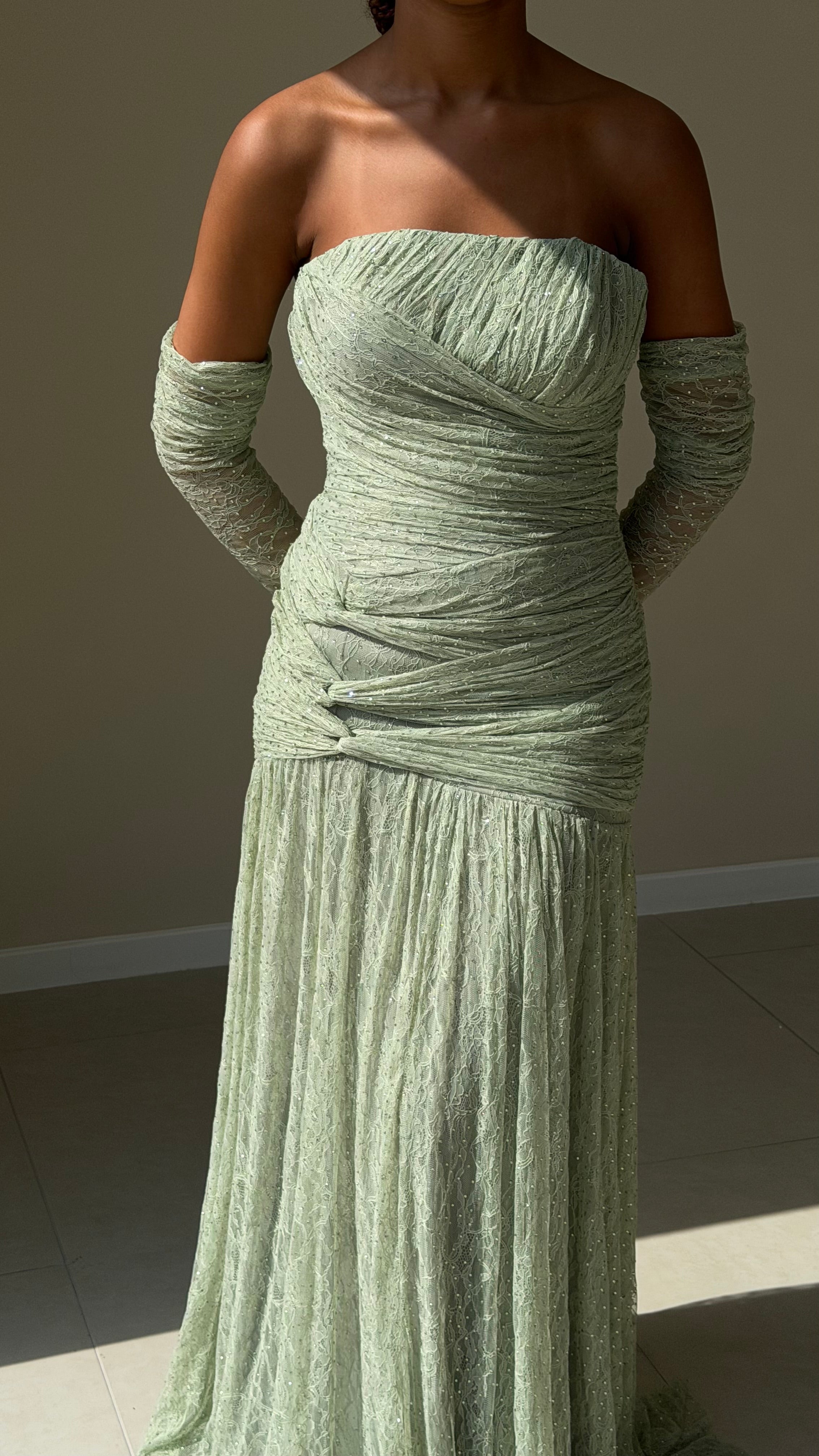 The Rosa Dress - Vert Sauge