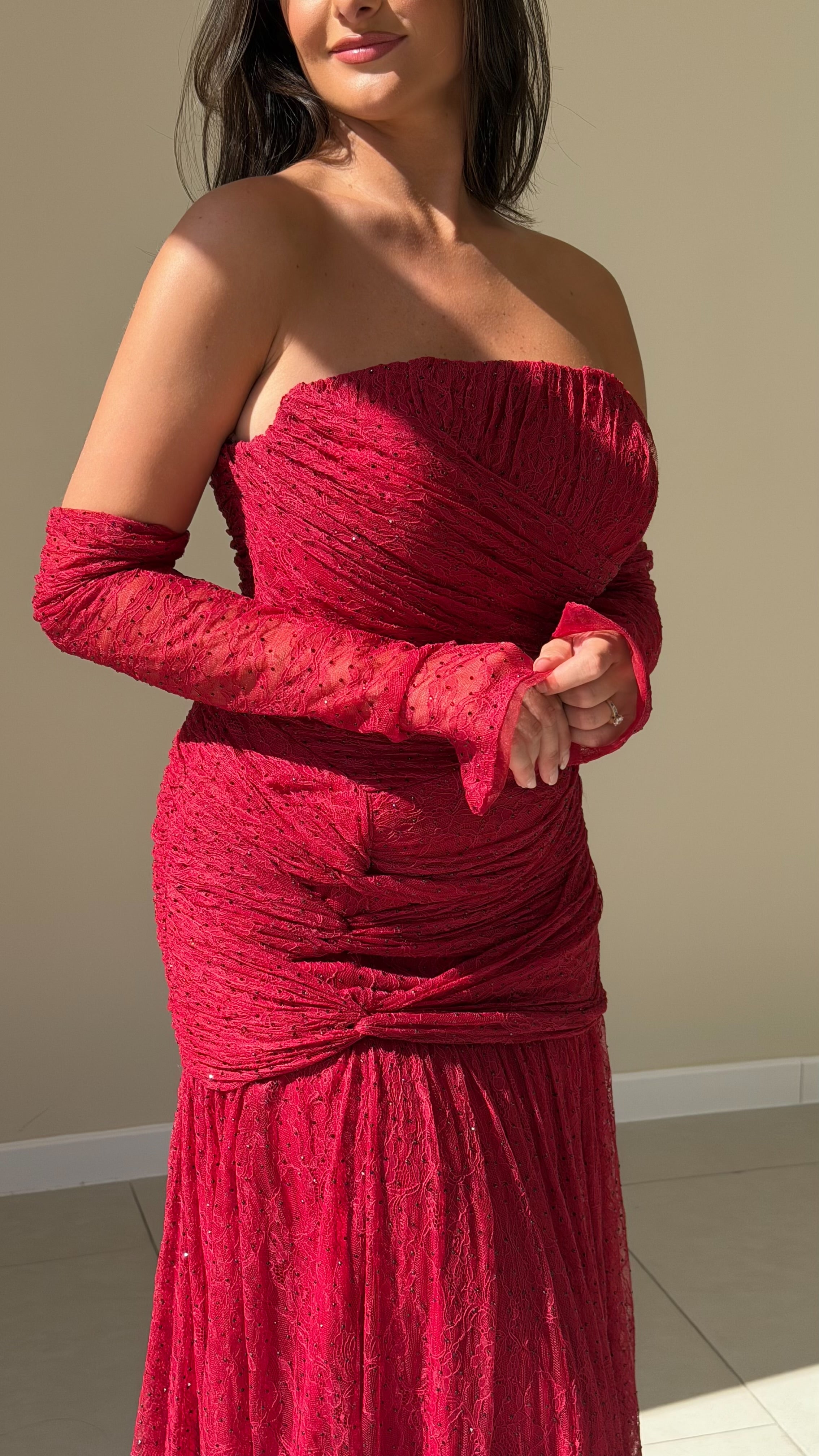 The Rosa Dress - Bordeaux
